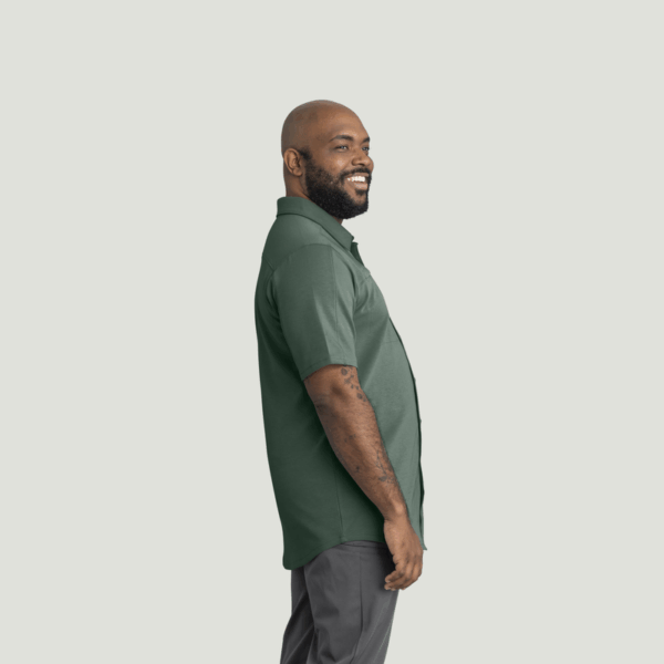 Men's Snap Front Jersey Short Sleeve Work Shirt - Image 5